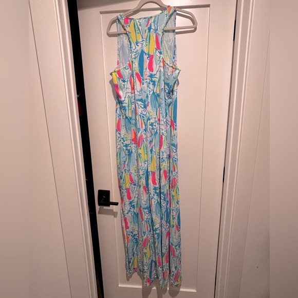 Lilly Pulitzer Kerri Multi Beach And Bae Pima Cotton Jersey Tank Maxi Long Dress - Picture 5 of 7